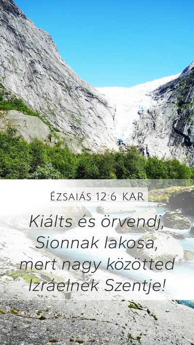 Ézsaiás 12:6 KAR Bible Verse Image