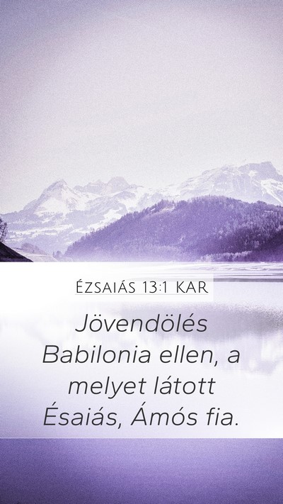 Ézsaiás 13:1 KAR Bible Verse Image