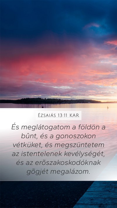 Ézsaiás 13:11 KAR Bible Verse Image