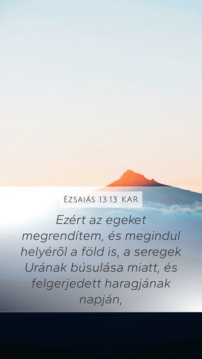 Ézsaiás 13:13 KAR Bible Verse Image