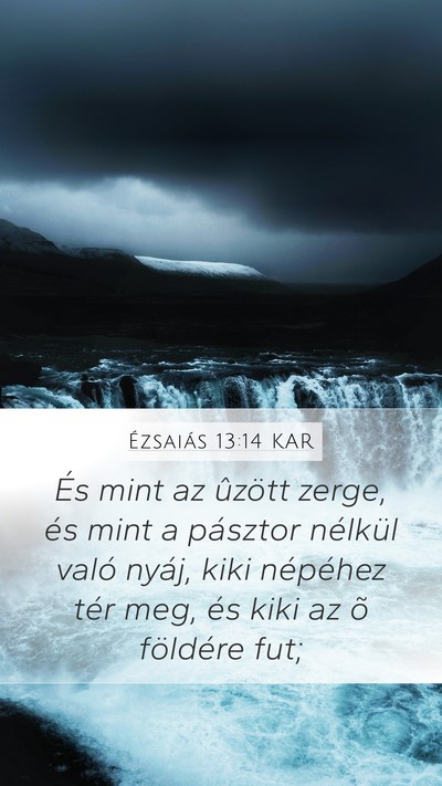 Ézsaiás 13:14 KAR Bible Verse Image