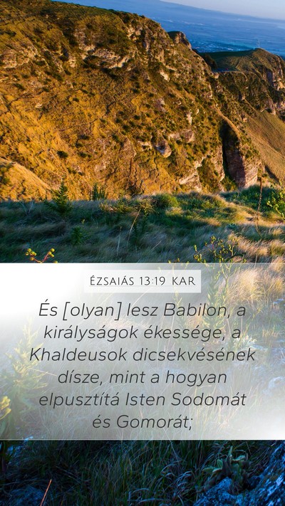 Ézsaiás 13:19 KAR Bible Verse Image