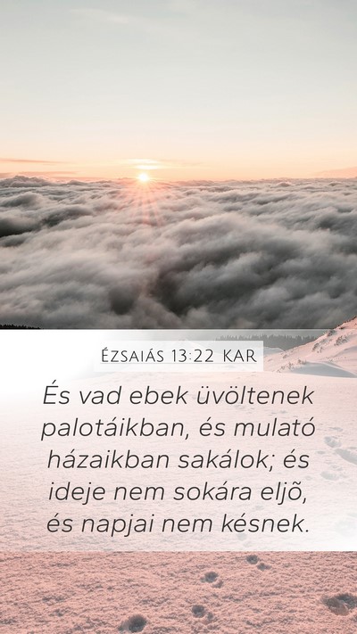 Ézsaiás 13:22 KAR Bible Verse Image