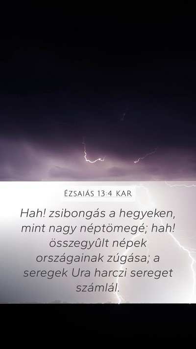 Ézsaiás 13:4 KAR Bible Verse Image