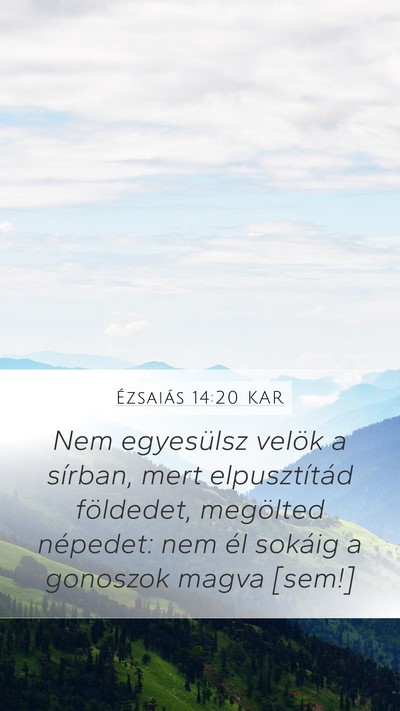 Ézsaiás 14:20 KAR Bible Verse Image