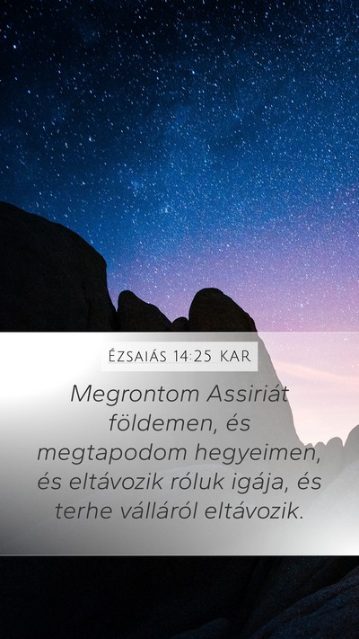 Ézsaiás 14:25 KAR Bible Verse Image