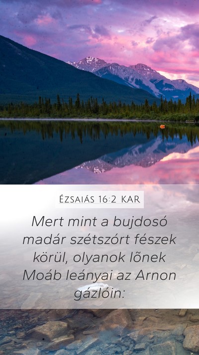 Ézsaiás 16:2 KAR Bible Verse Image