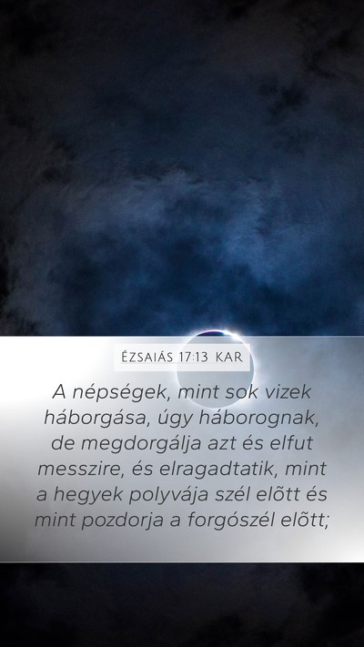 Ézsaiás 17:13 KAR Bible Verse Image