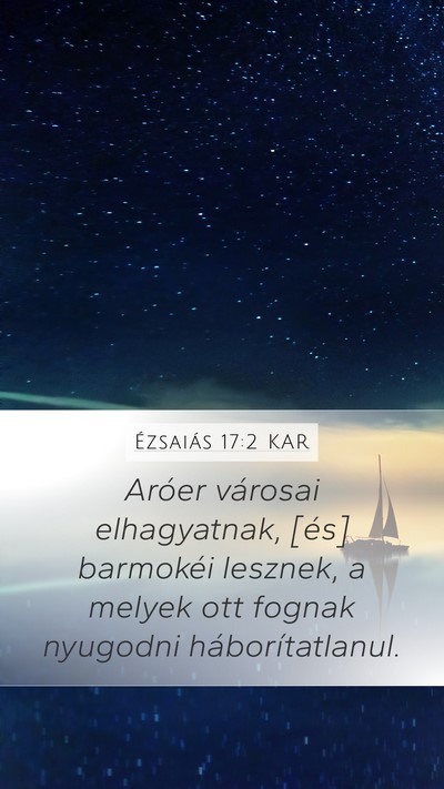 Ézsaiás 17:2 KAR Bible Verse Image