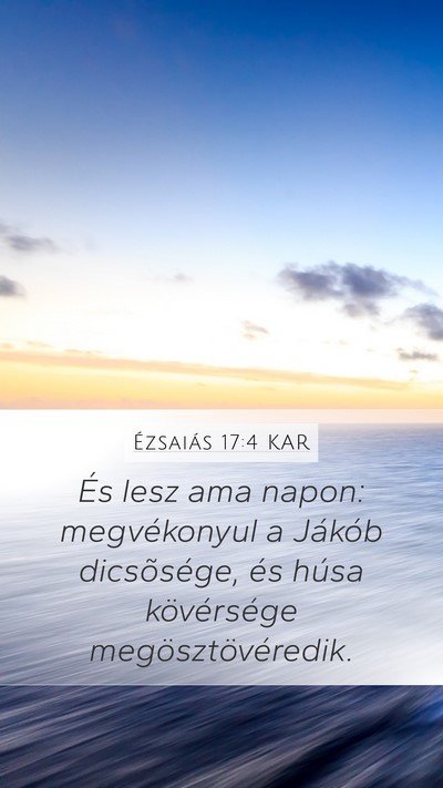 Ézsaiás 17:4 KAR Bible Verse Image