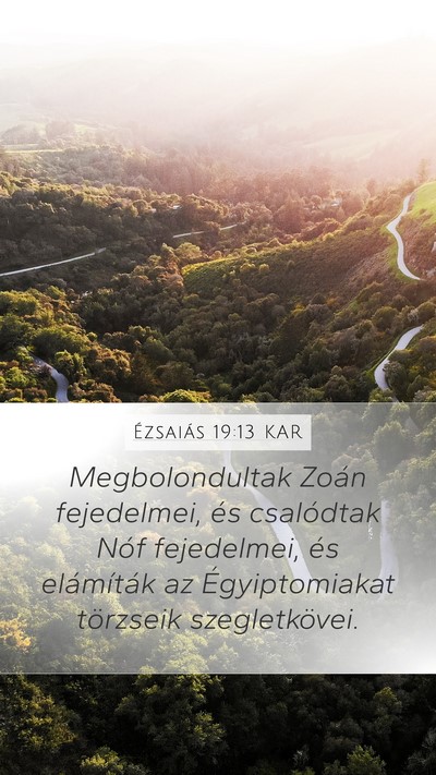 Ézsaiás 19:13 KAR Bible Verse Image