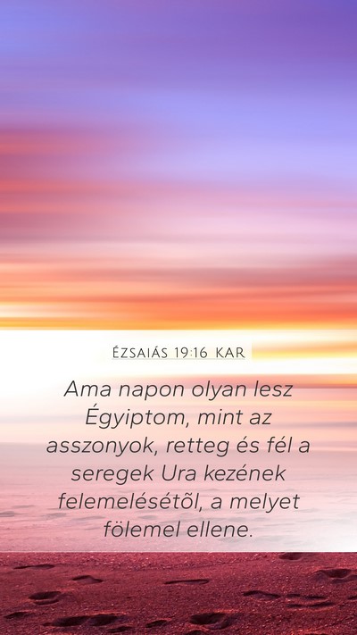 Ézsaiás 19:16 KAR Bible Verse Image