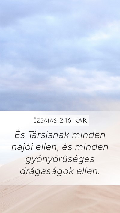 Ézsaiás 2:16 KAR Bible Verse Image