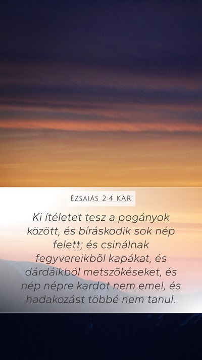 Ézsaiás 2:4 KAR Bible Verse Image