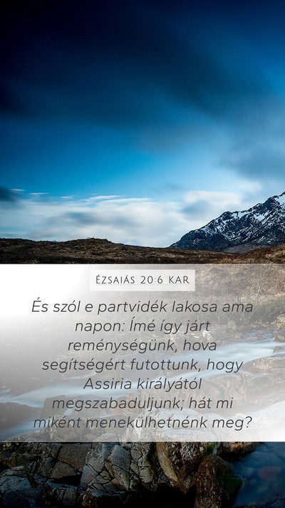 Ézsaiás 20:6 KAR Bible Verse Image