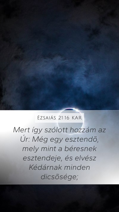 Ézsaiás 21:16 KAR Bible Verse Image