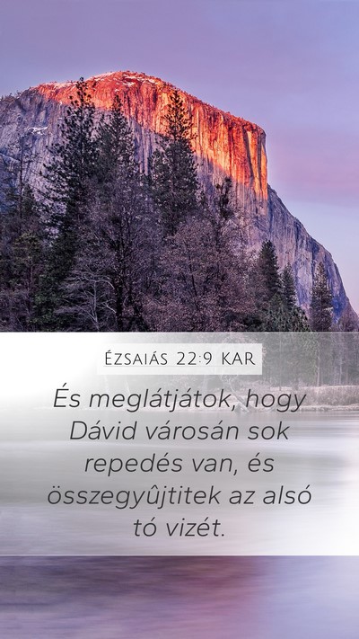 Ézsaiás 22:9 KAR Bible Verse Image