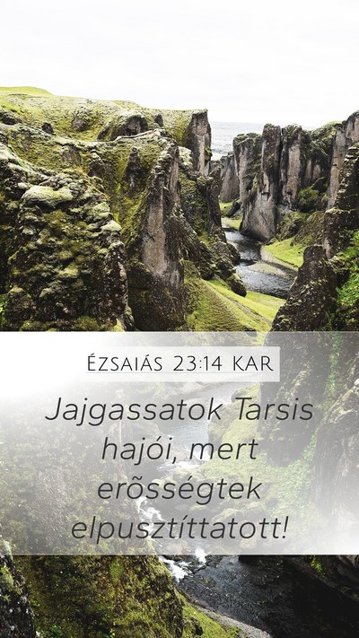 Ézsaiás 23:14 KAR Bible Verse Image