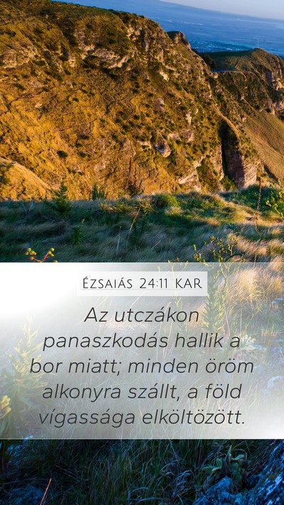 Ézsaiás 24:11 KAR Bible Verse Image
