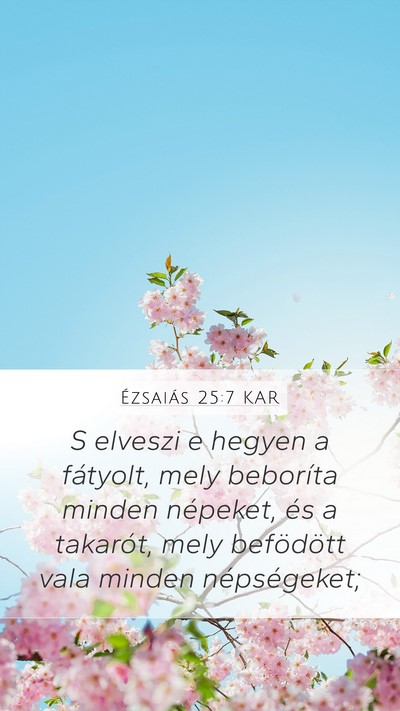 Ézsaiás 25:7 KAR Bible Verse Image