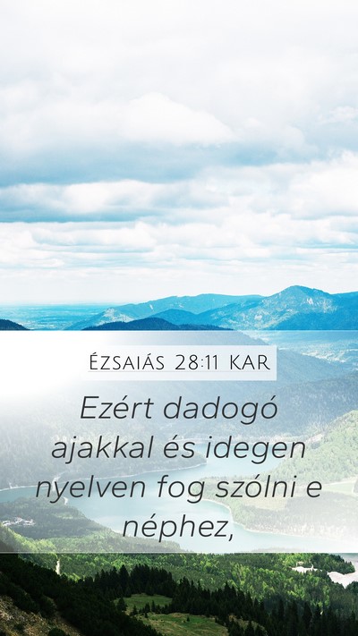 Ézsaiás 28:11 KAR Bible Verse Image