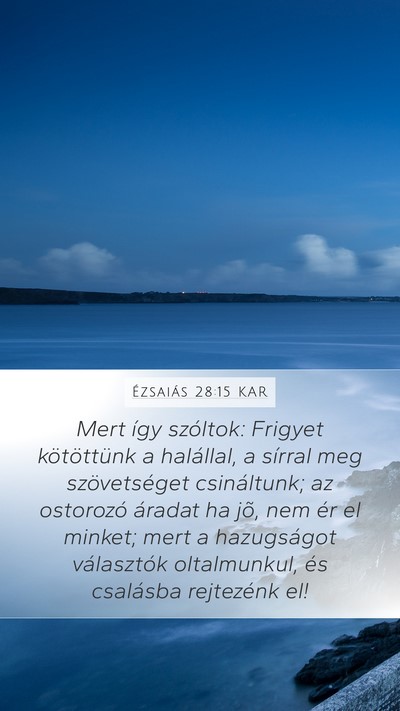 Ézsaiás 28:15 KAR Bible Verse Image