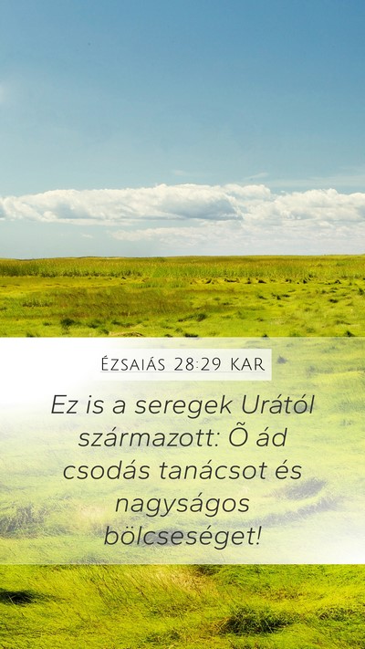 Ézsaiás 28:29 KAR Bible Verse Image