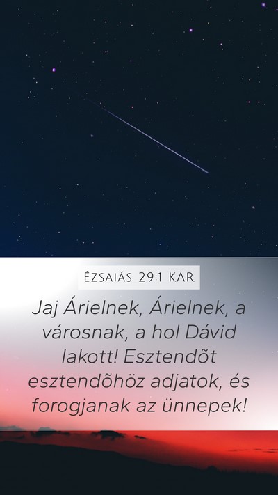 Ézsaiás 29:1 KAR Bible Verse Image