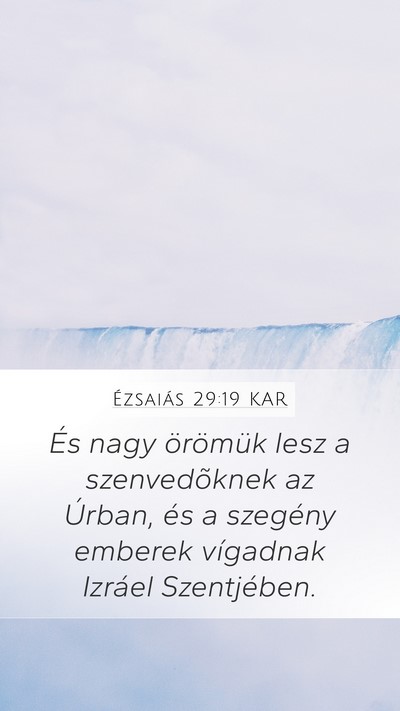 Ézsaiás 29:19 KAR Bible Verse Image