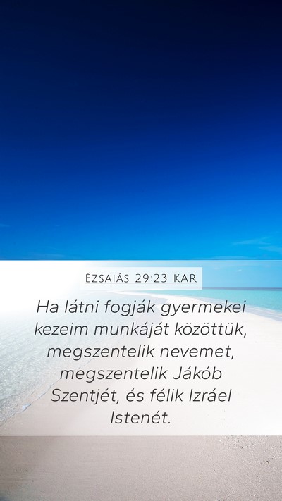 Ézsaiás 29:23 KAR Bible Verse Image