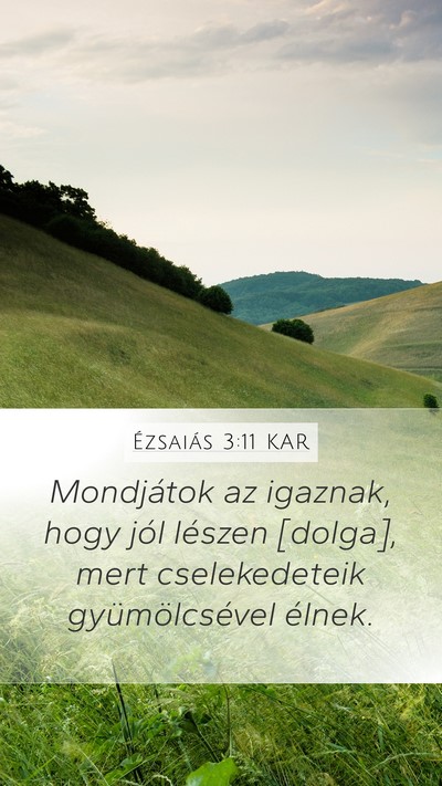 Ézsaiás 3:11 KAR Bible Verse Image