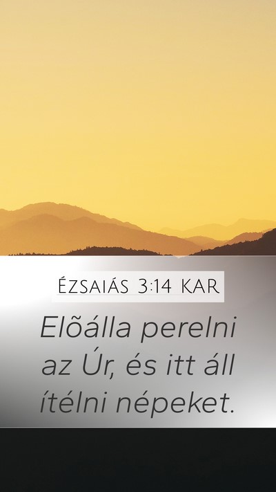 Ézsaiás 3:14 KAR Bible Verse Image
