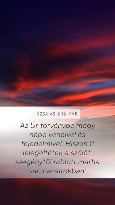 Ézsaiás 3:15 KAR Bible Verse Image