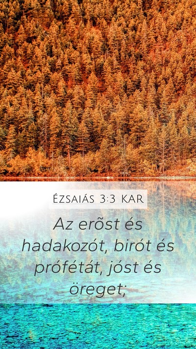 Ézsaiás 3:3 KAR Bible Verse Image
