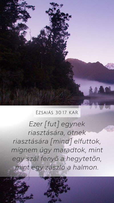 Ézsaiás 30:17 KAR Bible Verse Image