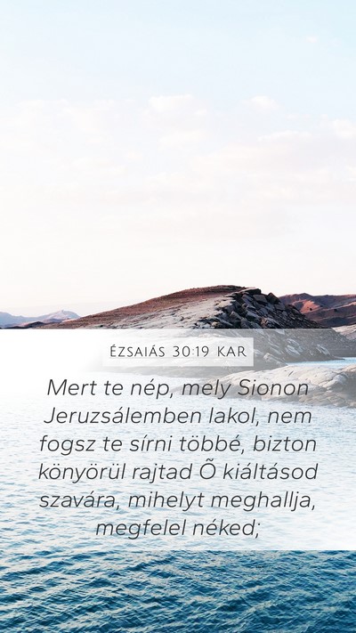 Ézsaiás 30:19 KAR Bible Verse Image