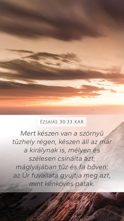 Ézsaiás 30:33 KAR Bible Verse Image