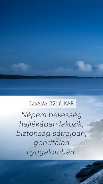 Ézsaiás 32:18 KAR Bible Verse Image