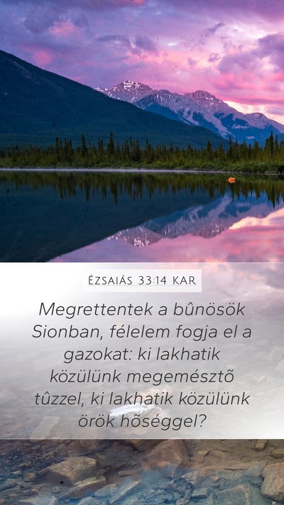Ézsaiás 33:14 KAR Bible Verse Image