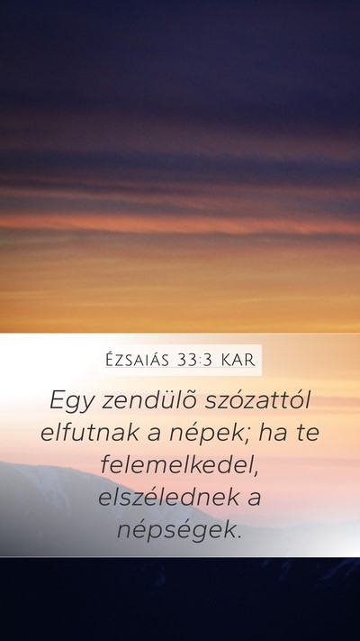 Ézsaiás 33:3 KAR Bible Verse Image