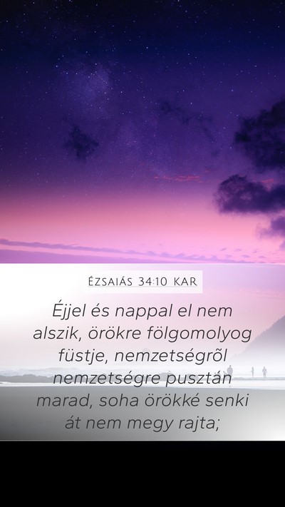Ézsaiás 34:10 KAR Bible Verse Image