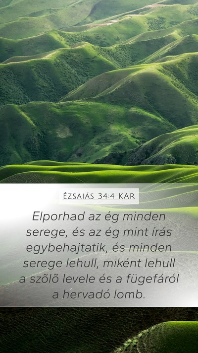 Ézsaiás 34:4 KAR Bible Verse Image