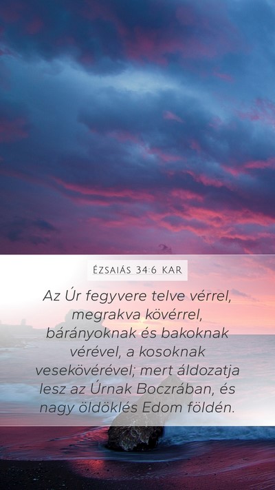 Ézsaiás 34:6 KAR Bible Verse Image
