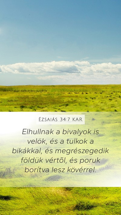 Ézsaiás 34:7 KAR Bible Verse Image