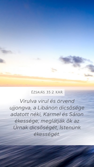 Ézsaiás 35:2 KAR Bible Verse Image