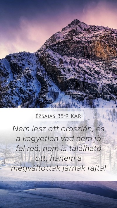 Ézsaiás 35:9 KAR Bible Verse Image