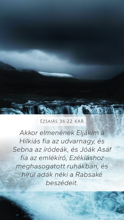 Ézsaiás 36:22 KAR Bible Verse Image