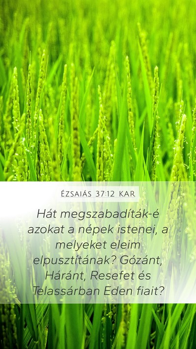 Ézsaiás 37:12 KAR Bible Verse Image