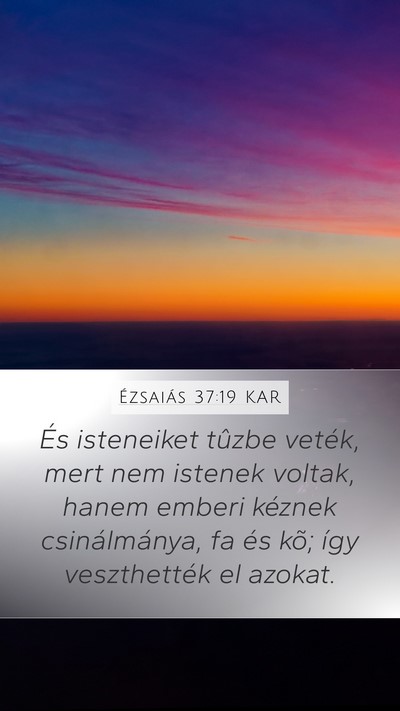 Ézsaiás 37:19 KAR Bible Verse Image