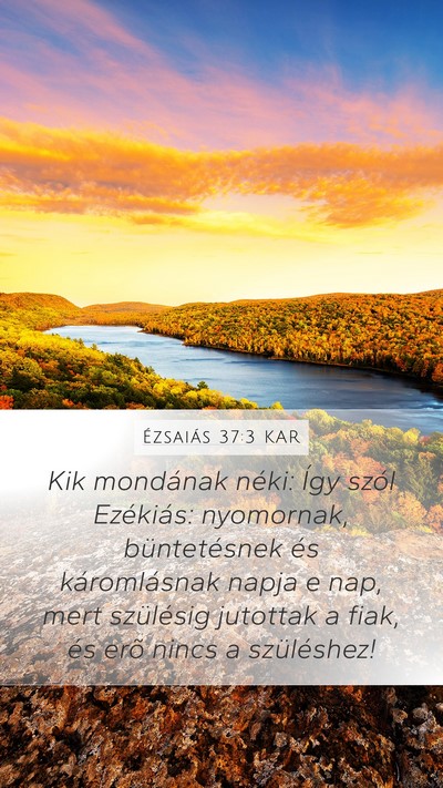 Ézsaiás 37:3 KAR Bible Verse Image